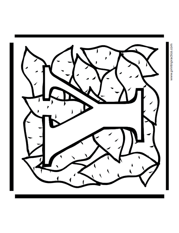 Y For Yams Alphabet Coloring Printables